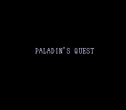 Paladin's Quest (USA) Title Screen